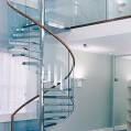 Лестницы стеклянные металлические нержавеющие, винтовые прямые, ООО Арт метал 2007